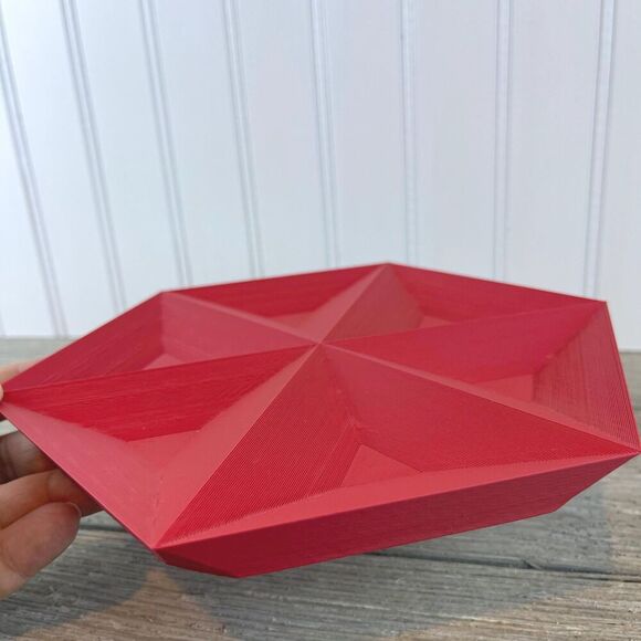 Hand Crafted Scarlet Faceted Organizer - Picture 4 of 8